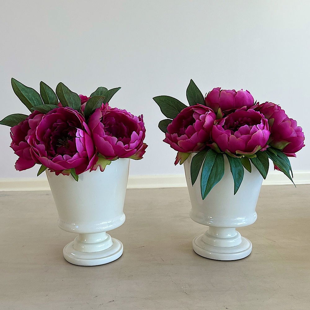Pink Peony Floral Vase